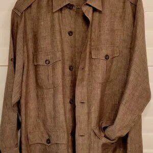 Men's Canali Safari belted shirt, NWOT